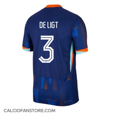 Maglia Calcio Paesi Bassi Matthijs de Ligt #3 Seconda Divisa Europei 2024 Manica Corta Maglia Calcio Paesi Bassi Matthijs de Ligt #3 Seconda Divisa Europei 2024 Manica Corta